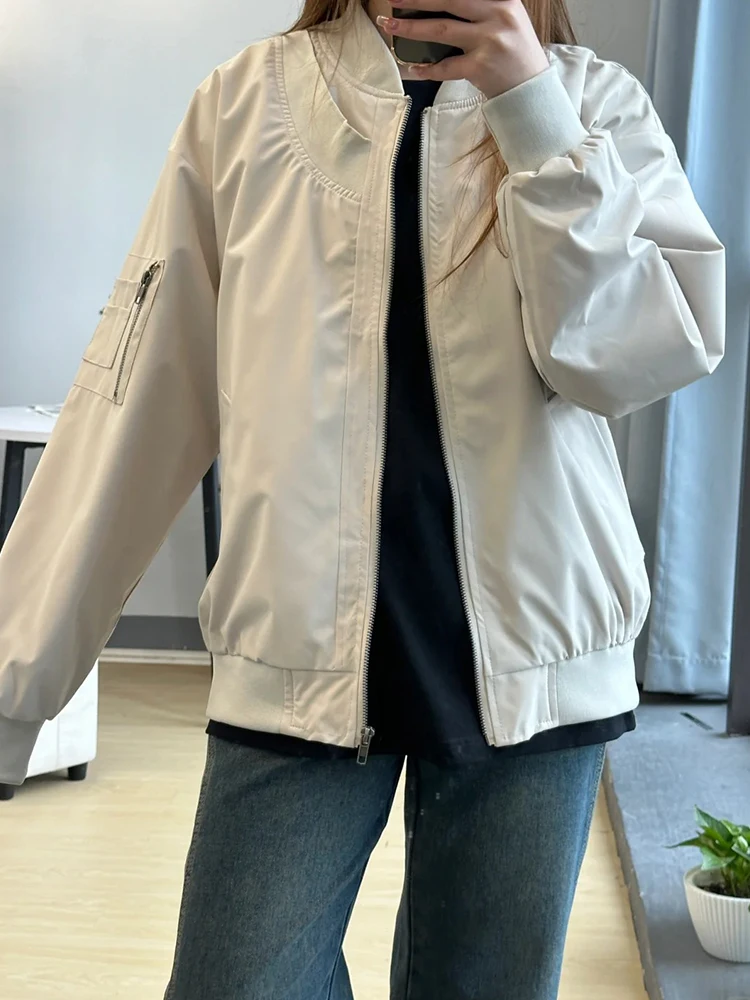 

Мужская демисезонная куртка в американском ретро-стиле Cleanfit: модная повседневная бейсбольная куртка-бомбер для пар, стильная, приталенная, на молнии