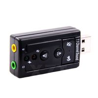 New Virtual 7.1 Channel Sound Card External USB 2.0 Audio Mic Speaker Adapter Microphone Stereo 3.5mm Jack Headset Sound Card