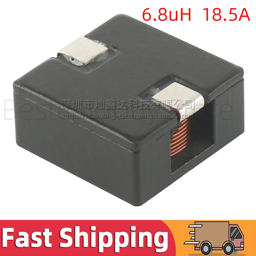 2pcs SMD SMT Power Inductor Inductance 680 6.8UH 18.5A High Current Flat Copper Magnetic Filter Molding Inductor 7443556680
