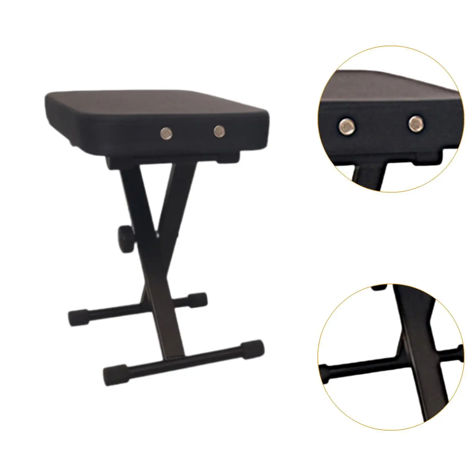 Adjustable Keyboard Bench, Padded Keyboard Seat, Folding x Styles Piano Stool for Musica Playing Performances Drum Guitar