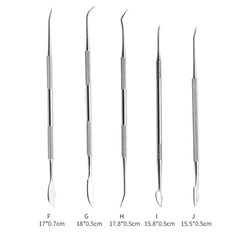 Imagen 2 del producto Espátula Dental, cuchillo de yeso, práctico juego de herramientas de tallado de cera de dientes versátiles de acero inoxidable, herramientas de instrumentos dentales