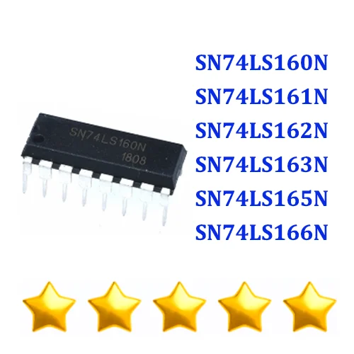 10PCS SN74LS160N SN74LS161N SN74LS162N SN74LS163N SN74LS165N SN74LS166N DIP16 100% New Original Logic Chips