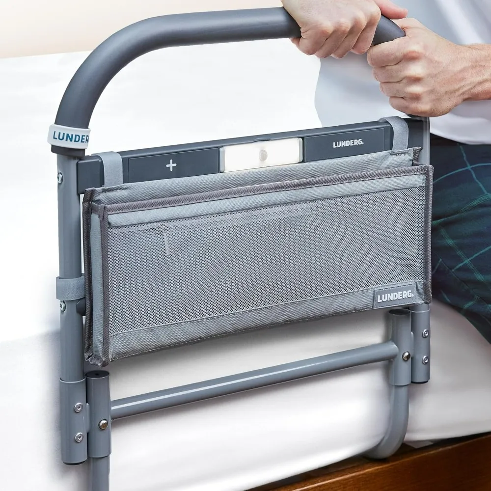 

Bed Rails for Elderly Adults Safety - Large - with Motion Light & Storage Pocket - Railings for Seniors & Surgery Patients