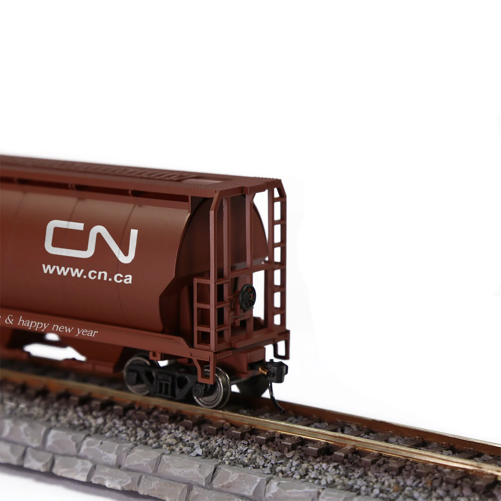 Evemodel Wagon HO Scale 1:87 4-Bay Covered Grain Hopper Car DIY Graffiti for Christmas Gift C8744