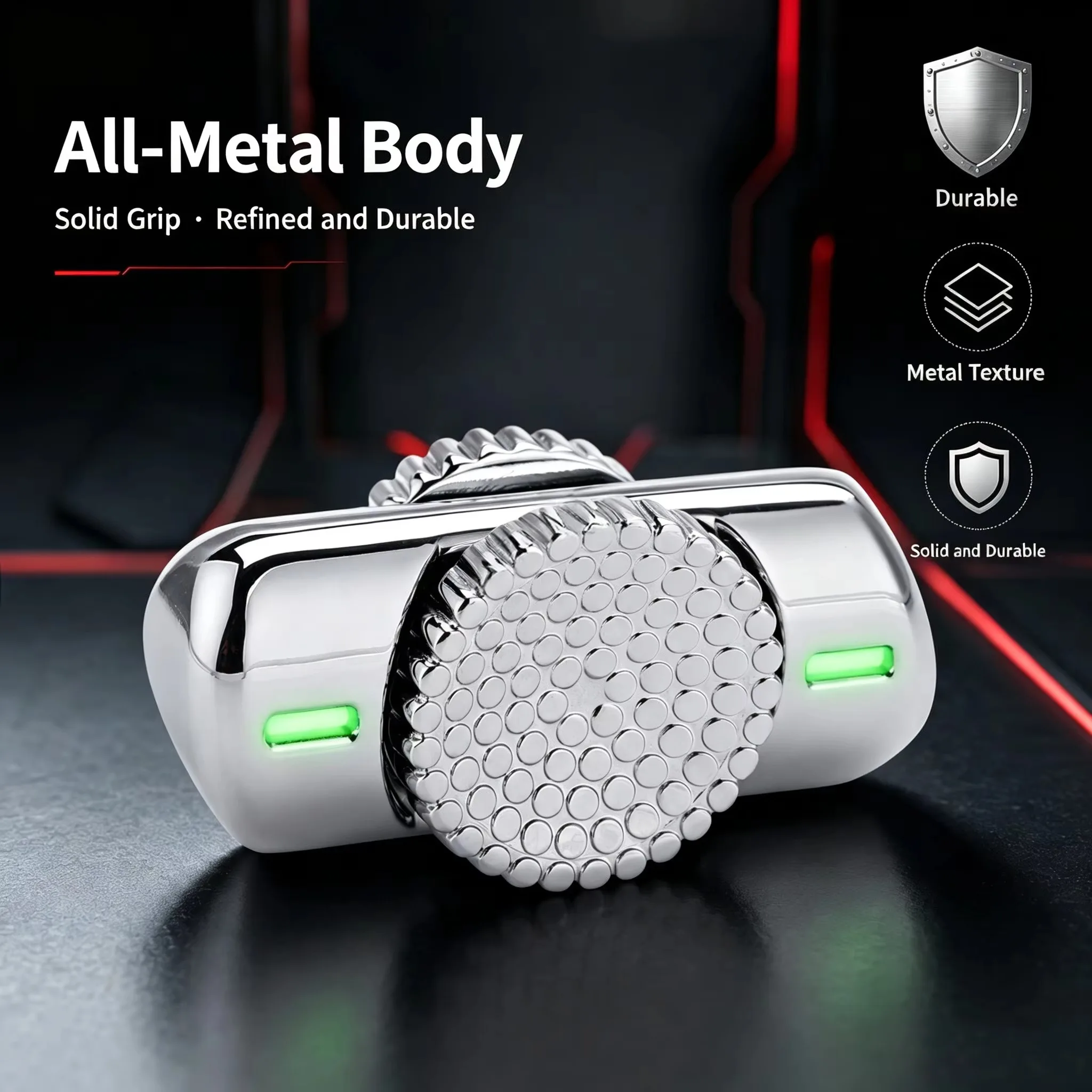 Lipstick Shape All Metal EDC Fidget Spinner Glow In Dark Stress Relief Pocket Desk Toy Anxiety Relief Unique Gift For Adults