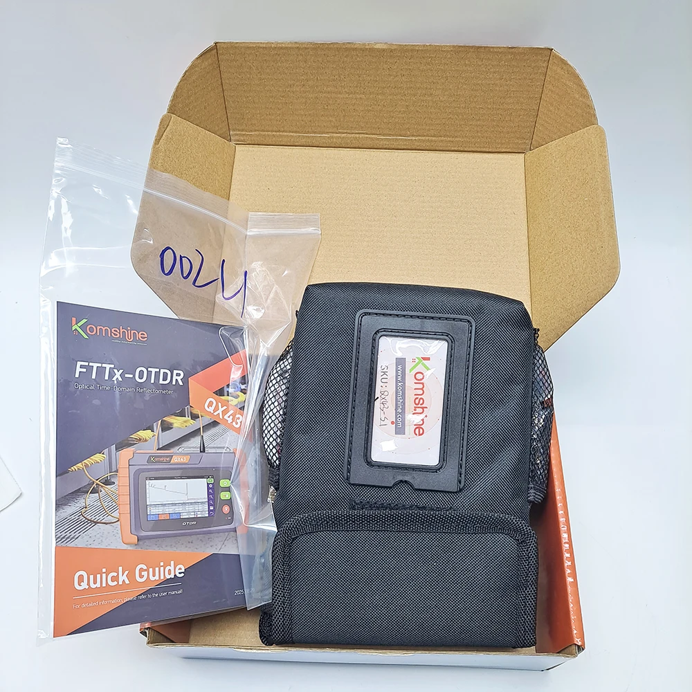 

FTTX SM/PON KOMSHINE QX43 Touch Screen OTDR, Up To 9 Wavelengths, Built-In OPM, VFL, OLS & RJ45, Interchangeable