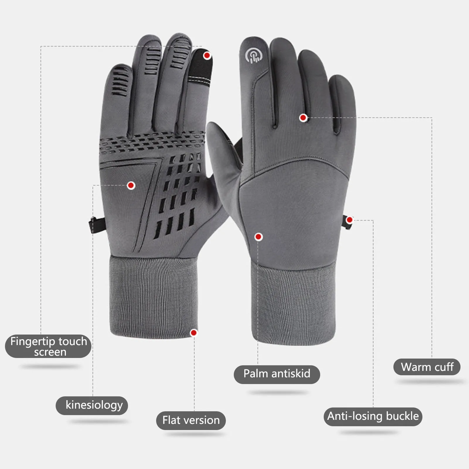 

Winter Cycling Gloves Full Finger Touchscreen Gloves For Men And Women Anti Slip Autumn Winter Sports Gloves Warmful Mittens