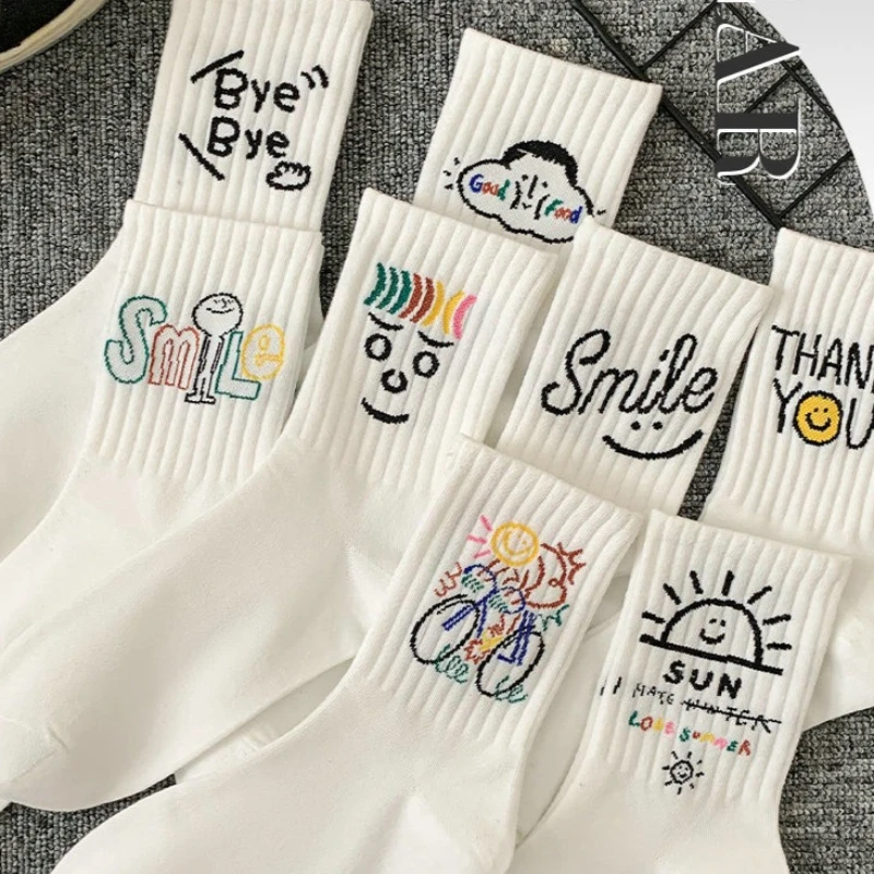 1/8 Pairs Simple and Versatile Plant Flower Women's Short Socks Summer Palace Three-dimensional Relief Retro Forest Socks 36-44