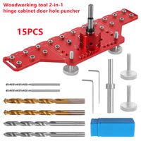 Woodworking Shelf Pin Hinge Jig Aluminum Alloy Cabinet Hinge Drilling Template Hardware Jig Hinge Hole Drill Guide Locator