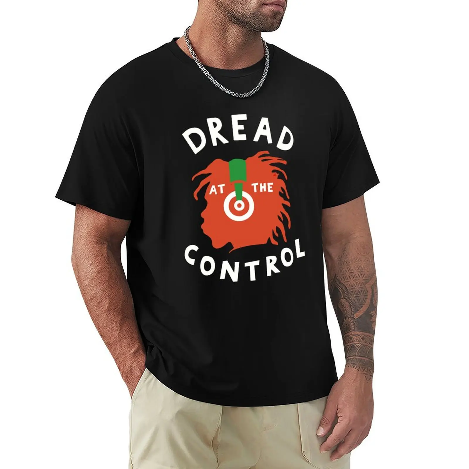 

Dread At The Controls Rasta (White) T-Shirt Utility Casual Work T-Shirt
