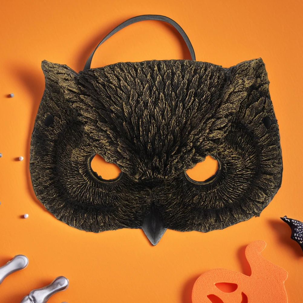 

2Pcs Owl Masquerade Half Face Mask Halloween Party PU Foam Animal Costume Cosplay Mask Adult Halloween Masks for Woman