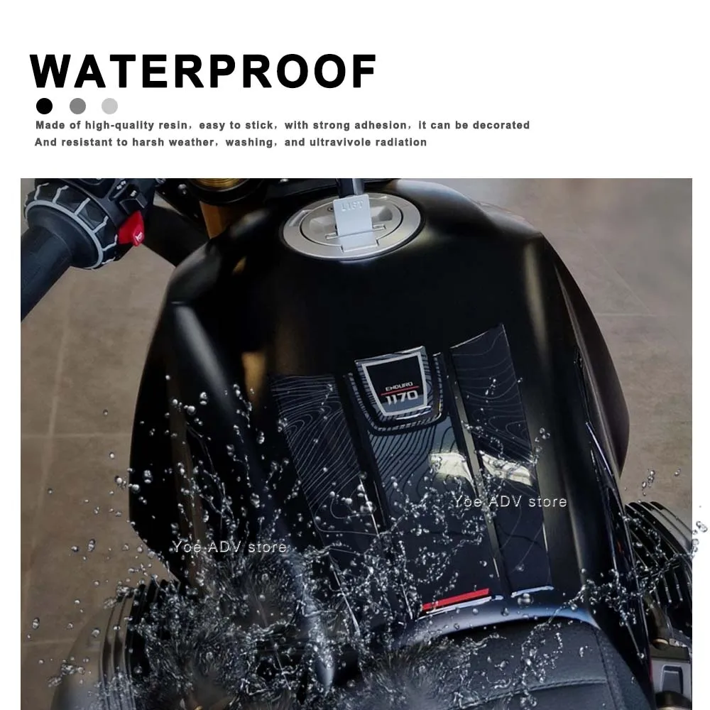 ل R 12 G/S R12GS R 12 GS 2025 طبعة محدودة دراجة نارية ثلاثية الأبعاد الراتنج ملصق عدة خزان الوقود وسادة واقية جديد ديكور مائي