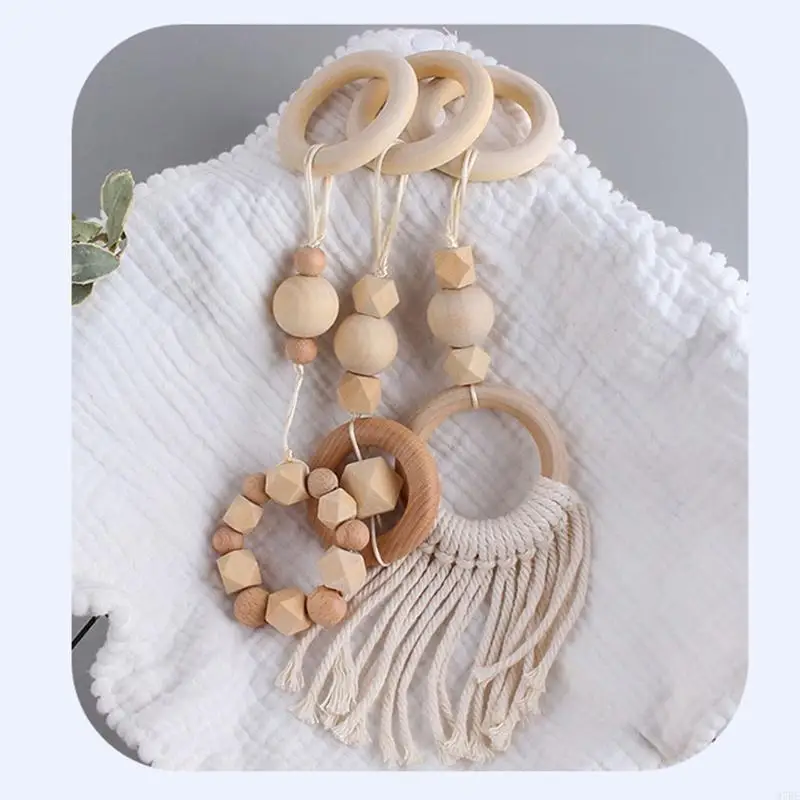 97BE 3 sztuk/zestaw Nordic Baby Gym ramka wisiorki dekoracja pokoju dziecięcego prezenty drewniany wieszak na ubrania wiszące do