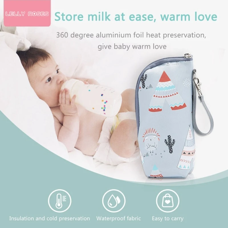 Borsa per bottiglia latte portatile per bambino, comoda alimentazione, portabottiglie leggero, Dropship