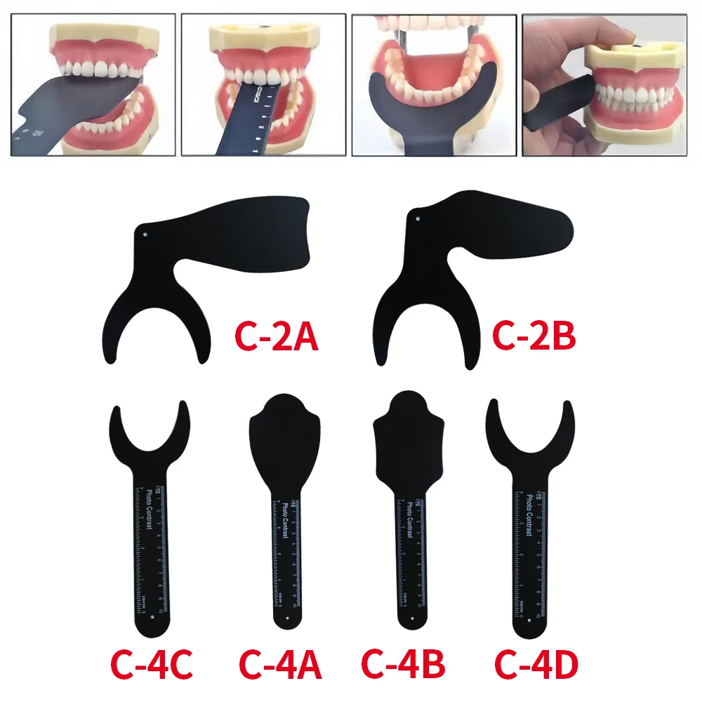 

1 pcs Dental Photographic Image Board Oral Cheek Black Plate Contrast Autoclavable Lab Tools 6 Size Sum