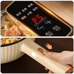 dmwd電気bokノンスティックフライパン3l電気炒め物シチュースープホットポットライスクッキングマルチコーカーとフードスチーマー 12ベストセールスエレクトリックスープポット-8