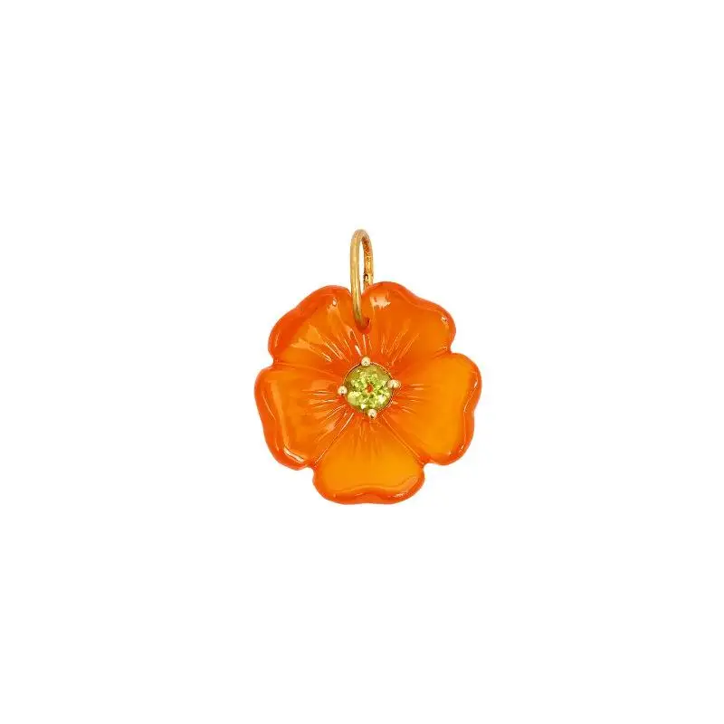 Bunter Harz-Blumen-Zirkon-Anhänger für DIY-Halskettenherstellung, Alltagskleidung, Dating und Geschenke für Frauen – Detail 4