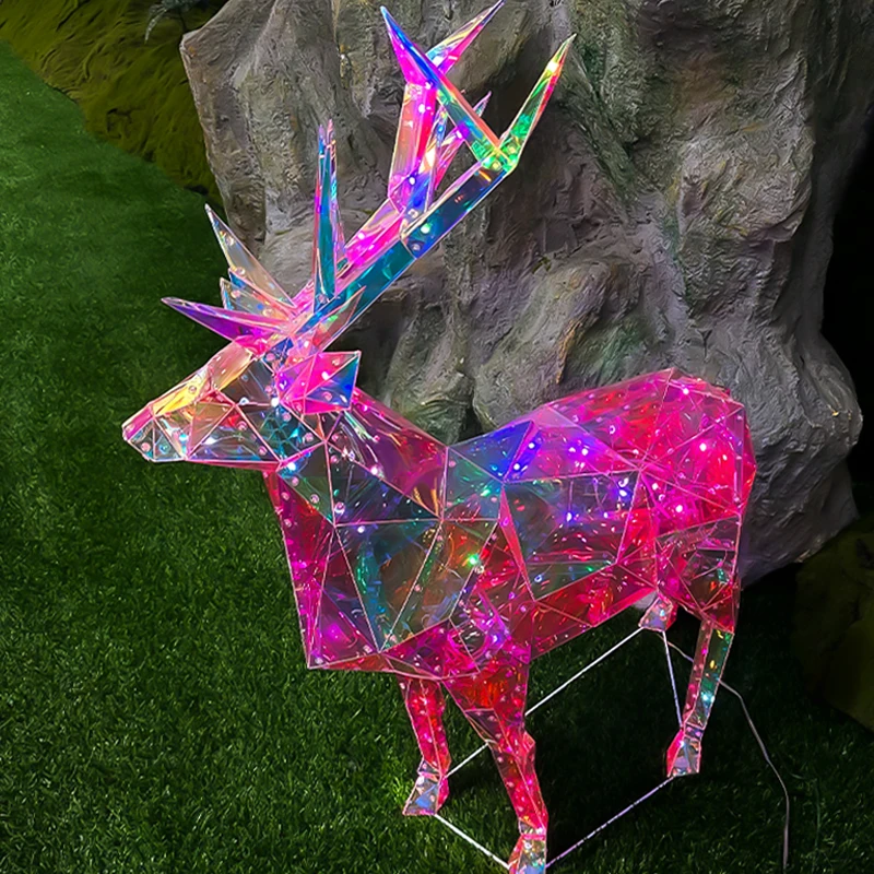 unique features popular design Cute new year 2025 deer outdoor decorative led lights for christmas