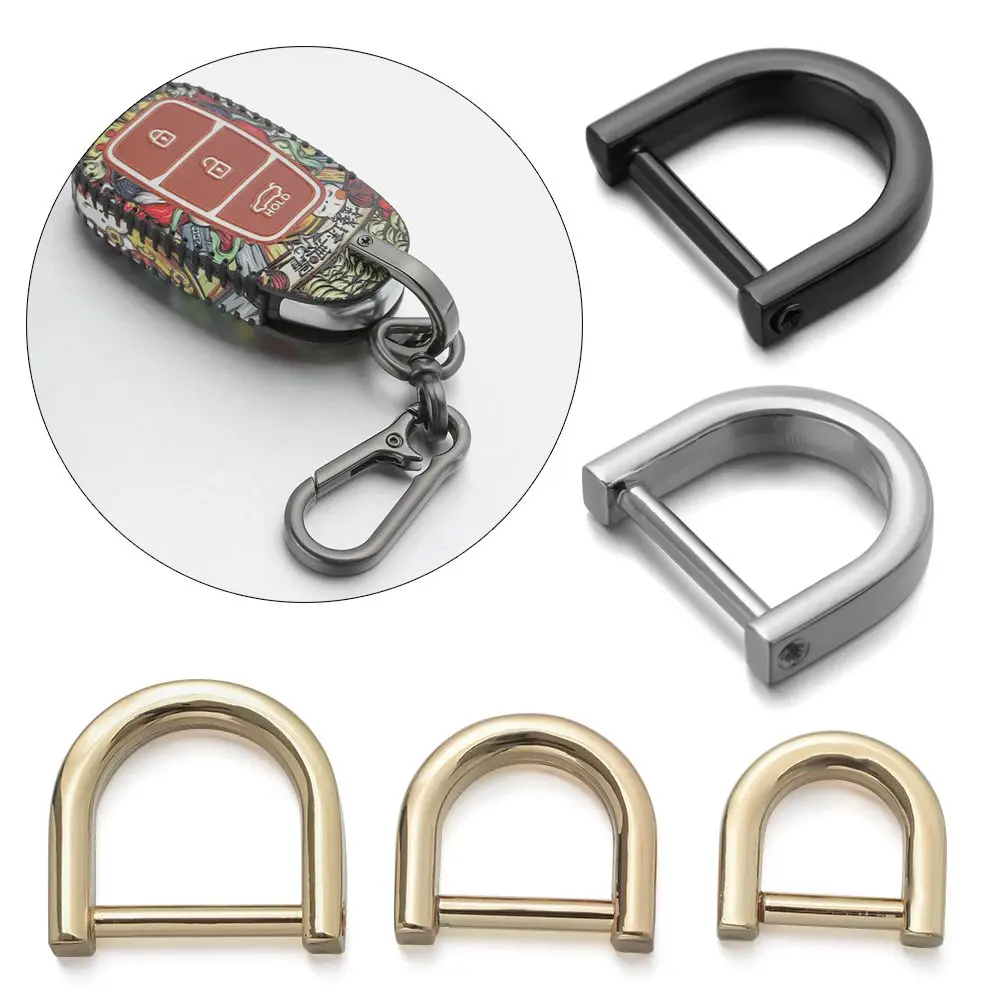 1PCS Metal Detachable open screw D Ring buckle shackle clasp for Leather Craft Bag strap belt handle shoulder webbing