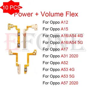Bilashmart 10 Oppo A12 A15 A16 A54 A17 A31 2020 A52 A53 A57 2022 5G Power On Off Button Volume Switch Key Control Flex Cable