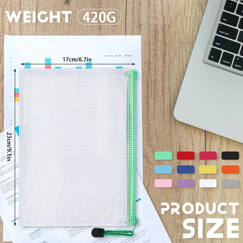 A5 Plastic Wallet Folder - Grid Folder Type Wallet Pocket Bag Pocket-AC47