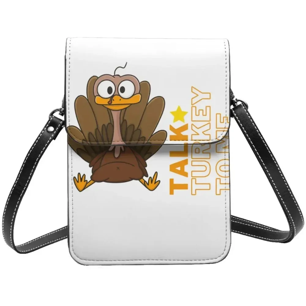 

Забавная турецкая сумка на плечо на День благодарения, офисная женская сумка для мобильного телефона, модные забавные кожаные сумки