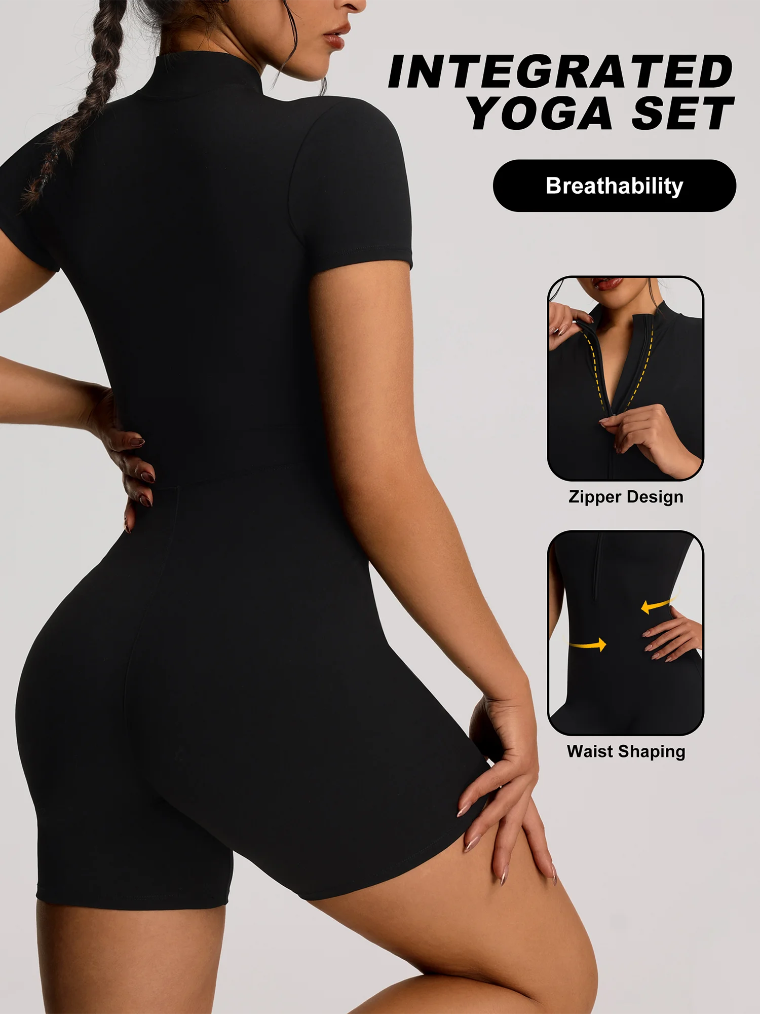 بدلة نسائية رياضية بدلة رياضية مثيرة للصالة الرياضية بدلة قفز بدون خياطة لرفع المؤخرة للياقة البدنية سراويل قصيرة للحفلات بدلة قفز للتحكم في البطن