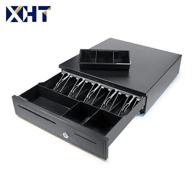 405B ODM OEM China Supermarket Cash Register Box Five Compartment Three Level Money Cabinet 100 mm Height 405 x 410 mm