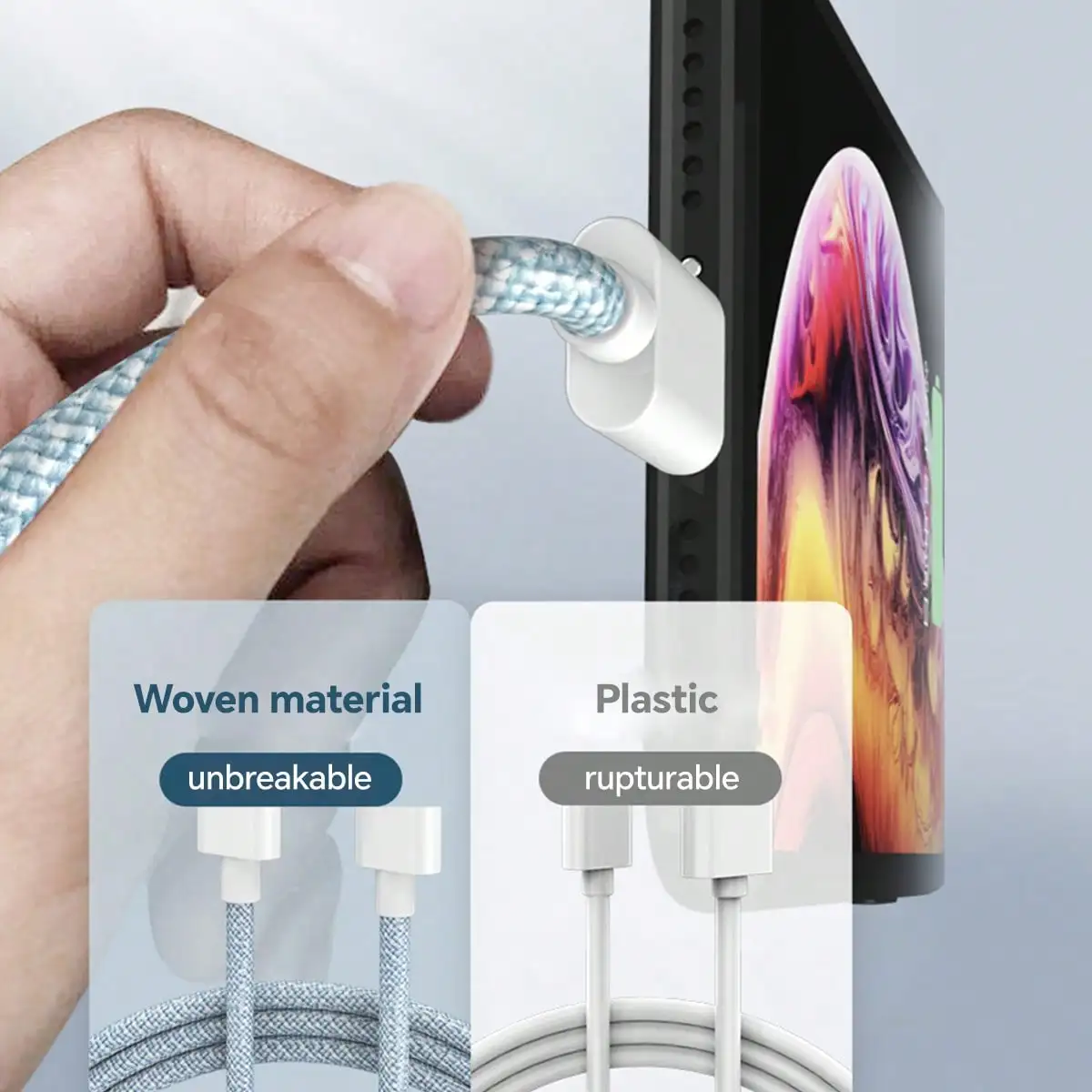 Braided Lightning Cable Fast Charging for IPhone 14 13 12 11 MacBook Pro Max XS XR 8 Plus SE Huawei OPPO Vivo