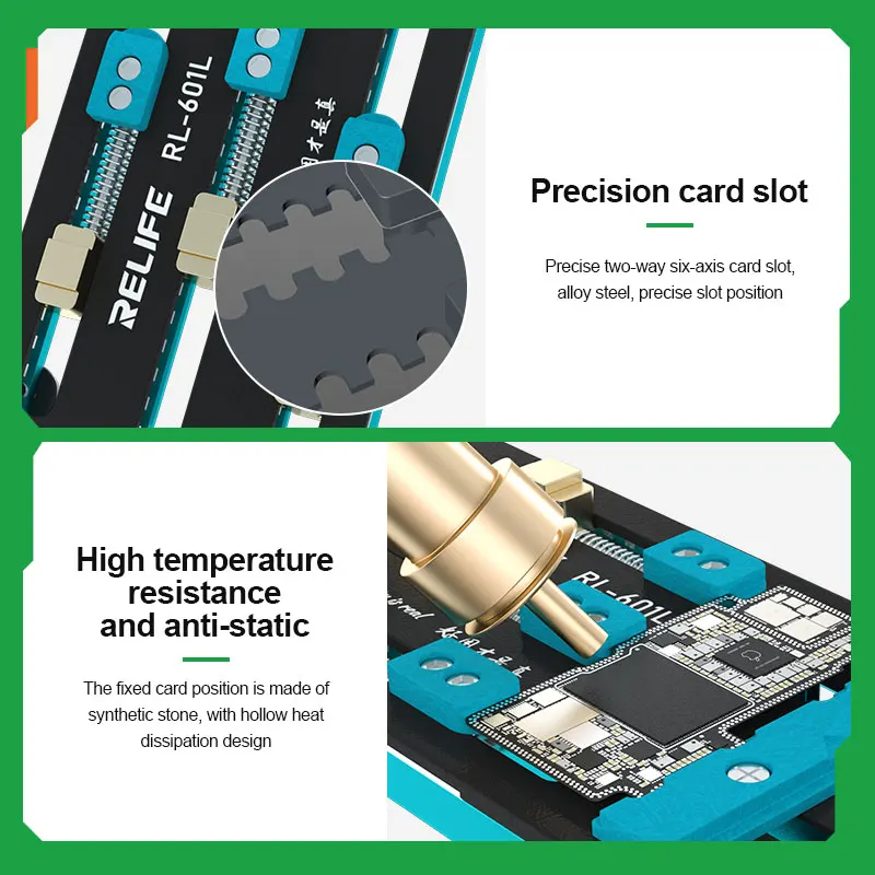 RELIFE RL-601L Double-slot and Three-axis Motherboard Fixture for Multi-functional Clamping Support Motherboard Soldering