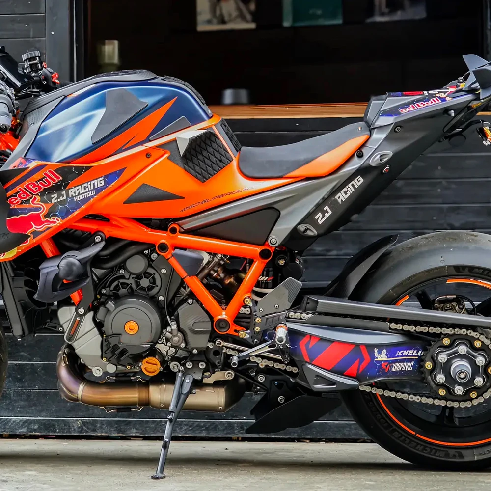 ل KTM سوبر ديوك R/ RR & Evo بكرة تحطم Swingarm 1290/1390 2020 + منصات حماية المتزلجون من التصادم إطار SWINGARM CRASH BOBBIN