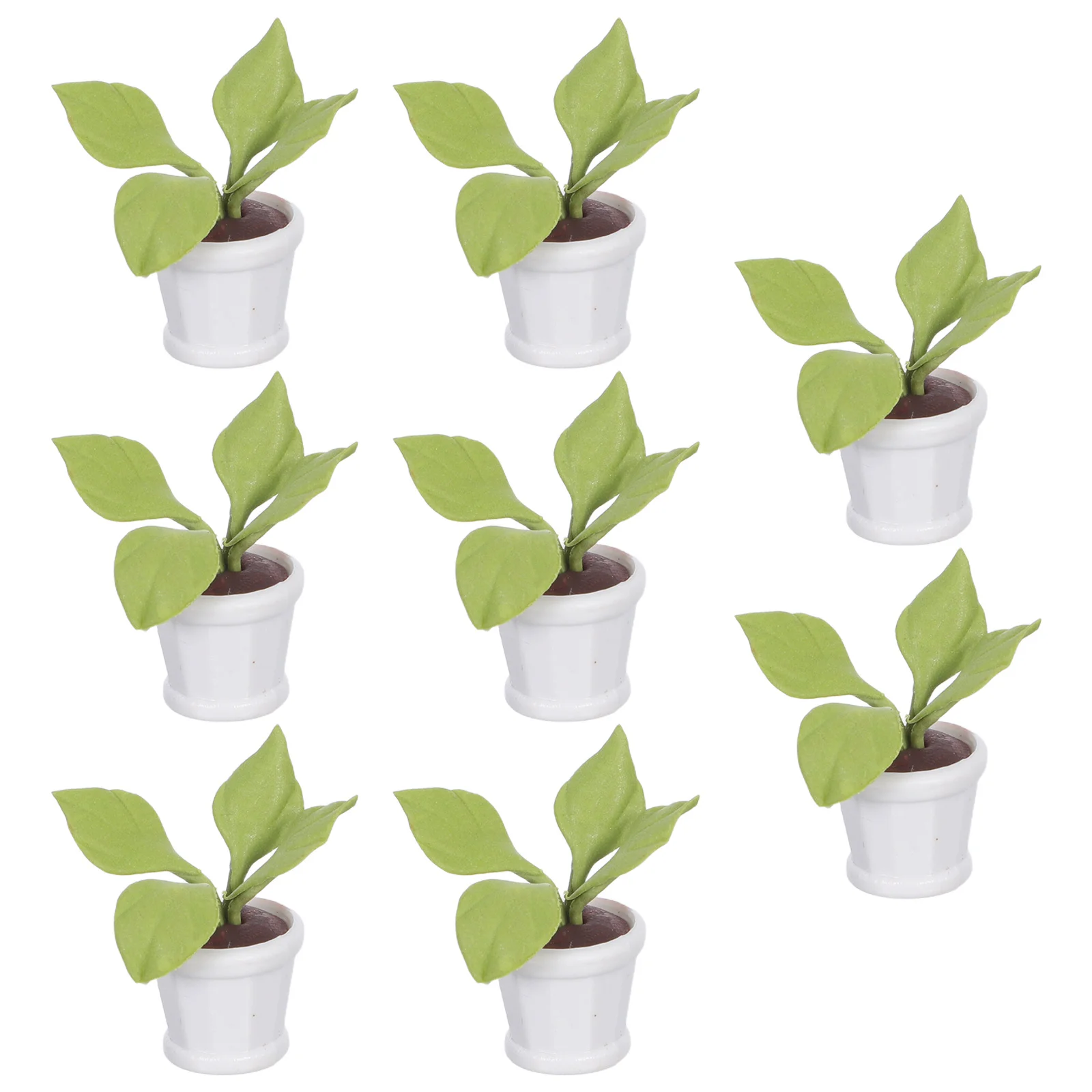 

8 Pcs Miniature Potted Plant Scene Model Grass Dollhouse Plants Outdoor Landscape Decoration Props