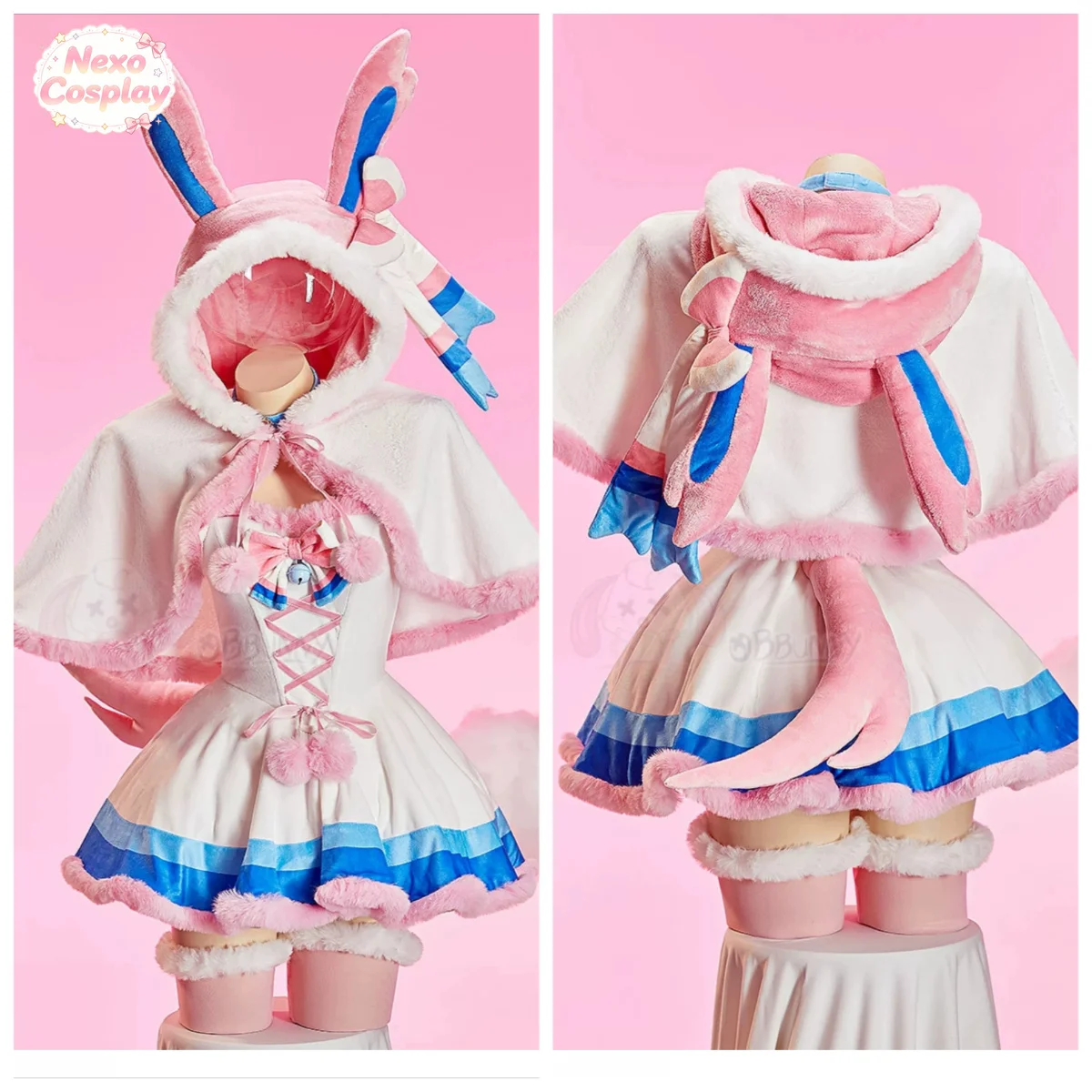 Conjunto de Disfraz de Navidad Original de la Hada Eevee con Capa de Felpa, NexoCosplay