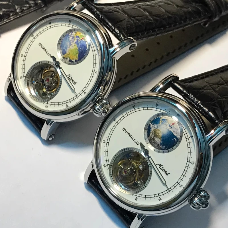 

Часы с турбийонным механизмом 42 мм! Мужские механические часы Earth-Moving Tourbillon с сапфировым стеклом