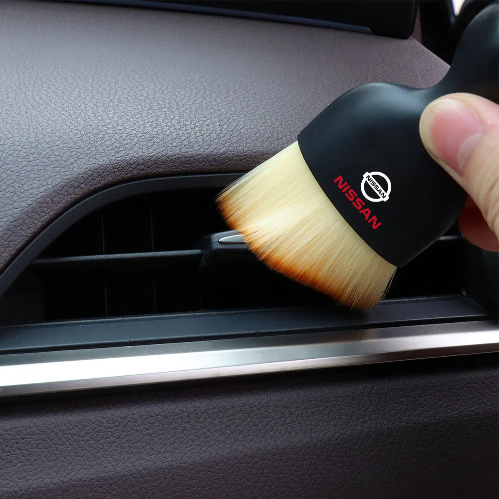 Car Air Vent Cleaning Soft Brush Interior Crevice Dusting Cleaning Tool For Nissan X-trail Qashqai GTR Juke Sentra Patrol Navara