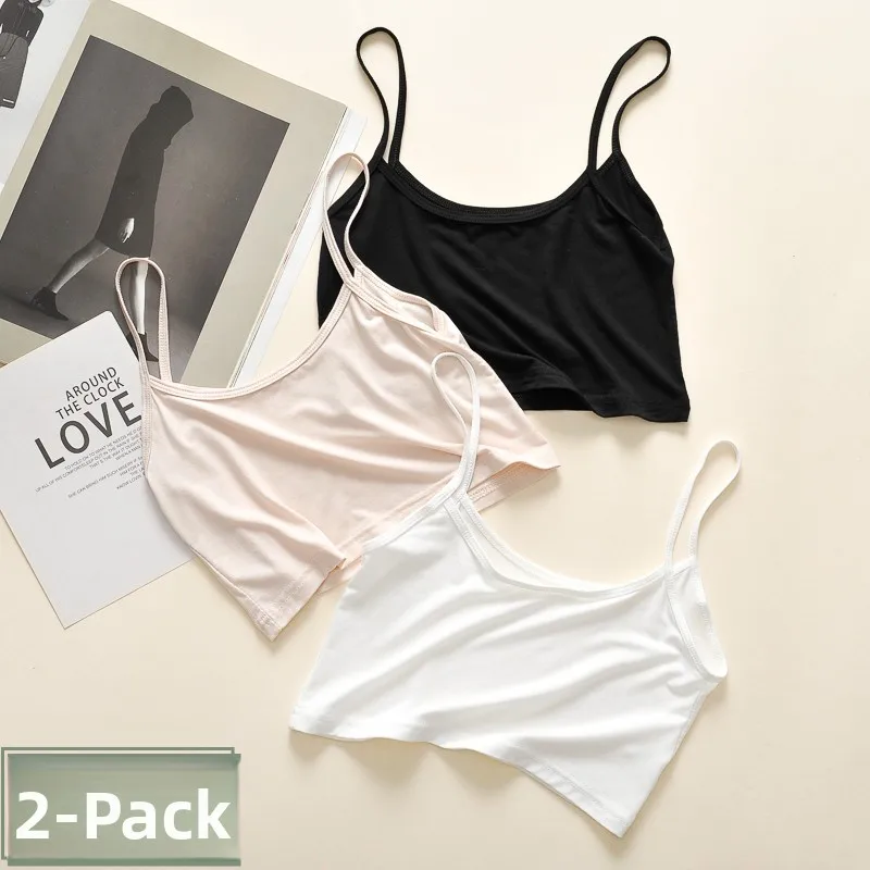 

White Modal Summer Thin f Strap Vest Anti-Light Tube Top Women's Top ort Base Layer Inner Wear Slim Fit Color