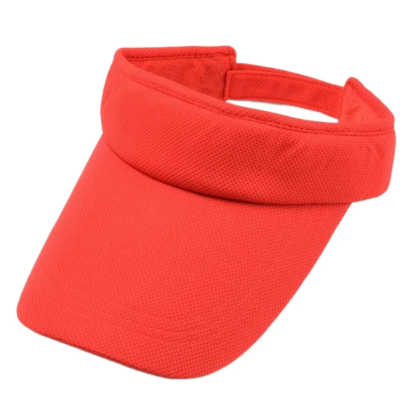 Men Women Long Curved Brim Design Sports Sweatband Sun Visor Cap Golf Tennis Running Climbing White Black Pink Red Beige Lt.blue