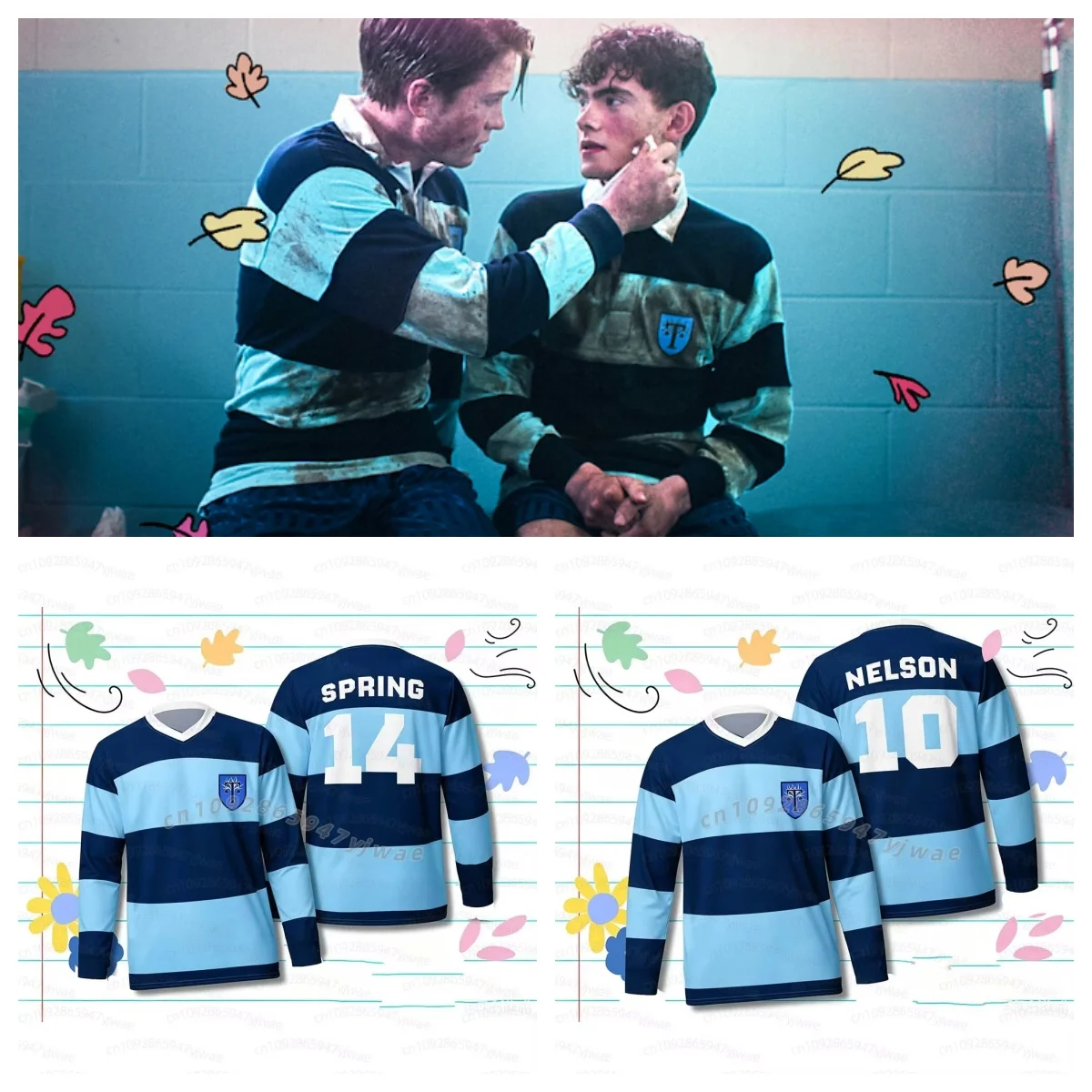 2026 Neues Heartstopper Forever Lgbtq Herren-T-Shirt Nick Nelson Charlie Spring 10 # 14 # Rugby-Trikot Truham Grammar Herren-Hoodies – Detail 4