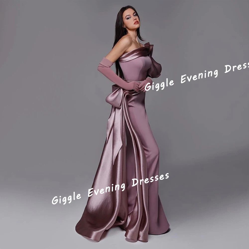 Giggle One-shoulder Draped Elegance Luxury Summer Prom Gown Saudi Arab Fashion Floor-Length Evening Party Dresses for Women 2024