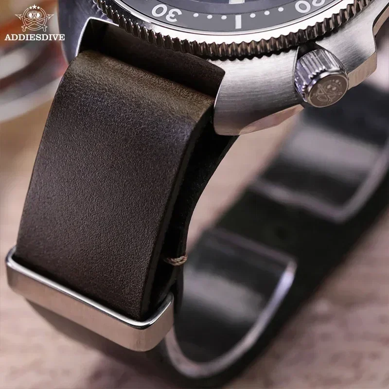 Addiesdive MY-H8 ساعة رجالية فاخرة موضة غواص NH35 حركة أوتوماتيكية ميكانيكية ياقوت كريستال 20ATM مقاوم للماء C3 مضيئة