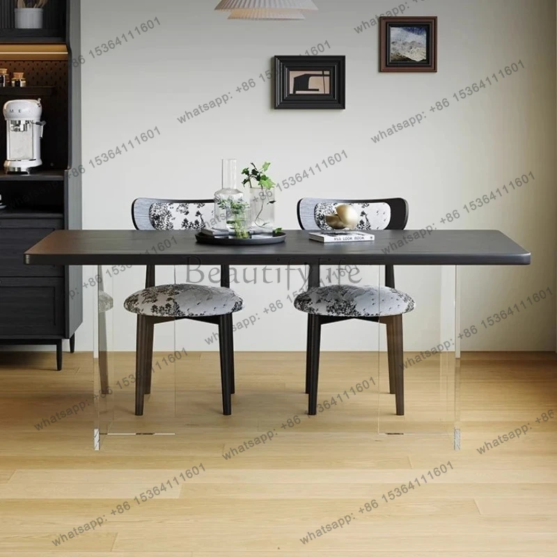 

Retro style rectangular suspended dining table and chair combination table and chair home new dining table