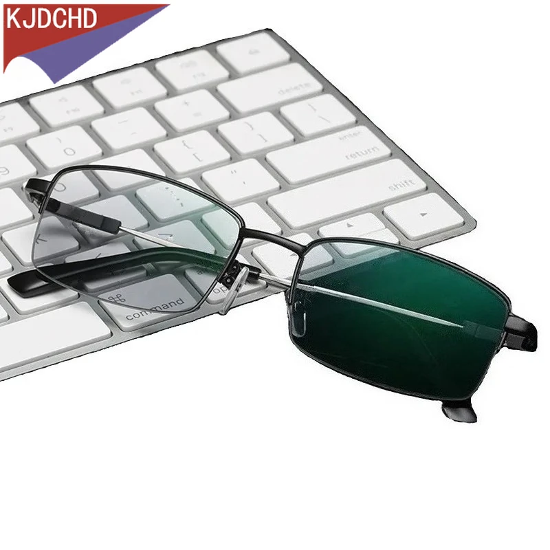 

2025 New Quality Photochromic Presbyopia Women Men's Glasses Fashion Square Half Rim Classic Reading Glasses 0 +0.25 To +6.0