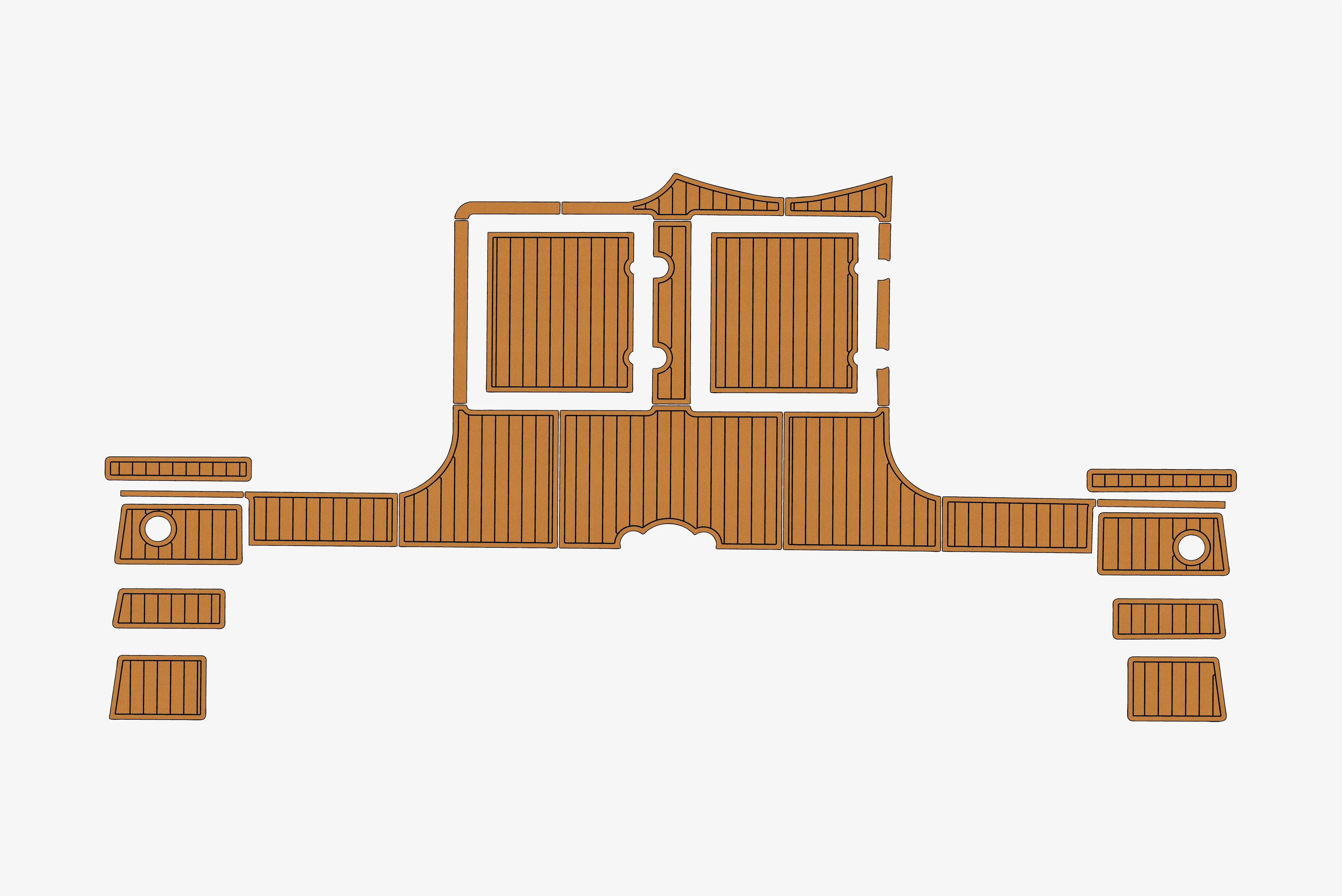 

1994-1995 Catana 411 1/4" 6mm EVA foam Non-Slip PVC Teak Decking marine Mat seadek gatorstep carpet Marine Floor