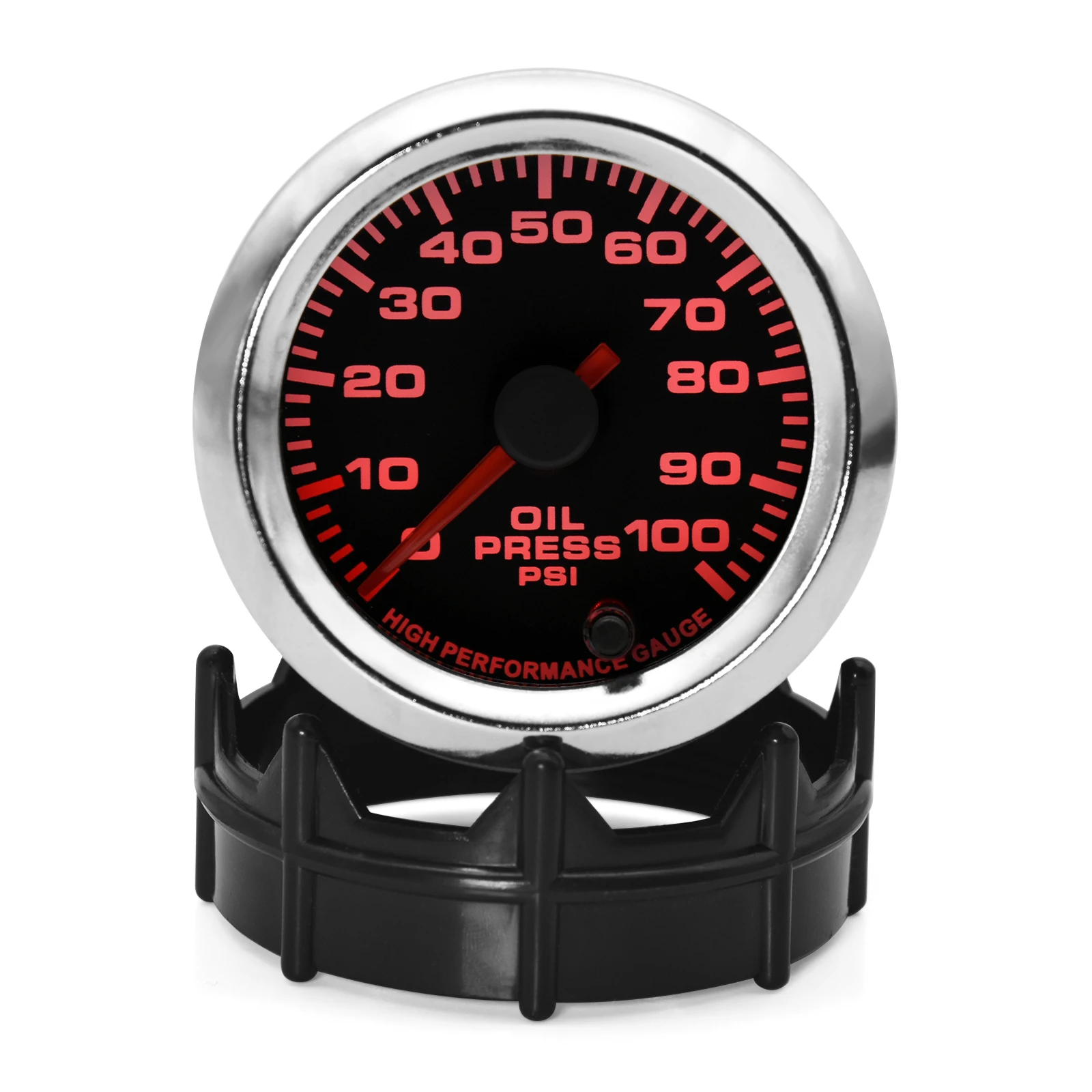 AD 52mm Oil Pressure Gauge 0-100 PSI Oil Press Meter 7 Colors LED Car High Speed Motor with Sensor 1/8 NPT Oil Press Indicator