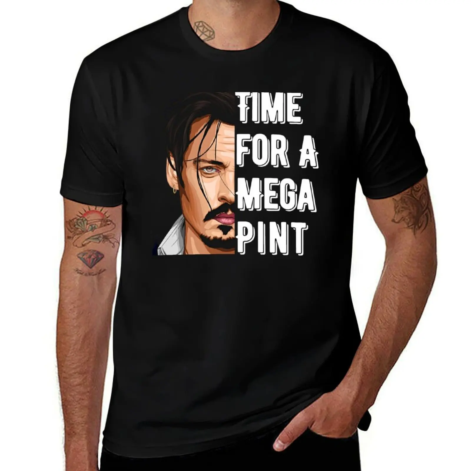 

t Pint Time T-Shirt 100% anime depp A johnny depp- cotton Mega johnny tshirt depp uk shirt johnny brand court men luxury for
