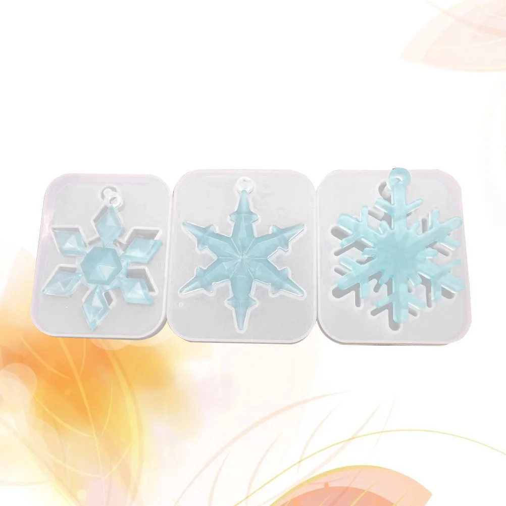 

3Pcs Snowflake Design Silicone Molds for DIY Epoxy Jewelry Crafting Reusable Resin Casting Pendant Molds Jewelry Making Mold