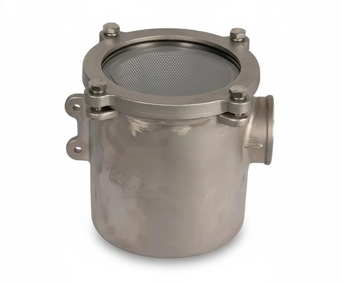 5.08 cm (2 inches) 304 Stainless Steel Marine Sea Water Strainer Raw Water Intake for Boat Yacht Engine Cooling Raw Water Intake