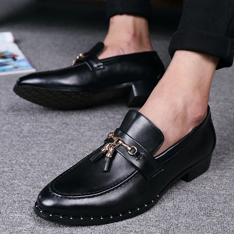 

Zapatillas Men's Casual Shoes Moccasins Leather Flats Zapatos Hombre Loafers Tassel Footwear Men Shoes Chaussures British Style