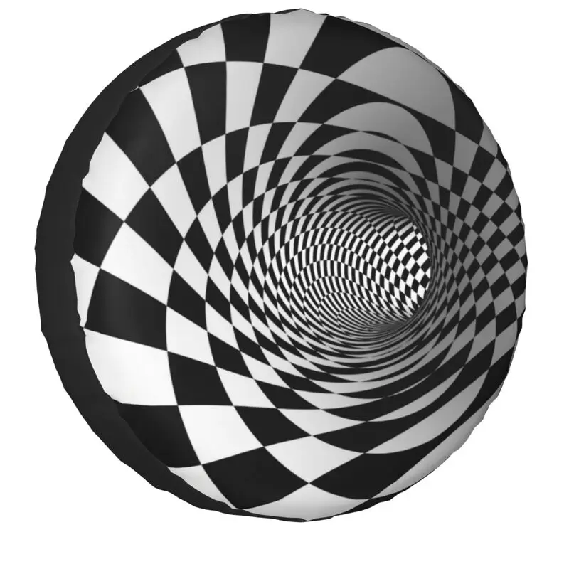 3D-чехол для запасных колес на спирали для Toyota RAV4 Prado, с геометрическим рисунком, для 4WD, 4x4, RV, искусственная кожа 14, 15, 16, 17 дюймов