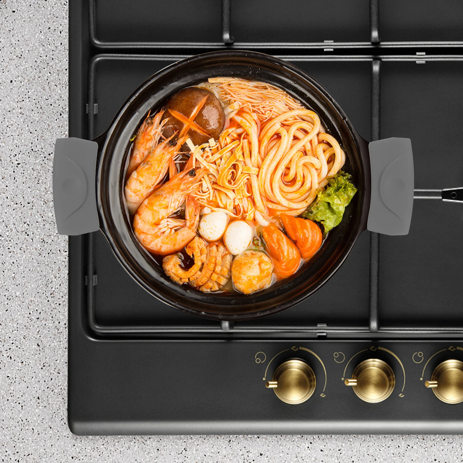 

1Pair Silicone Pot Handle Holders Heat Resistant Anti Scalding Pan Grip Cover Kitchen Cooking Tool Silicone Pot Holders